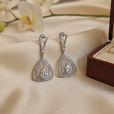 Elegant Teardrop Diamond Dangler Earrings