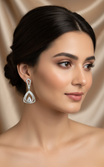 Elegant Teardrop Diamond Dangler Earrings