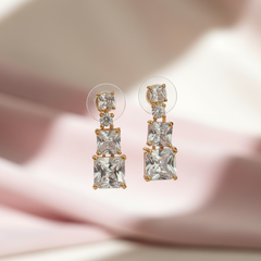 Royal Princess-Cut Diamond Dangler Earrings