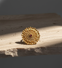 Antique Floral Mandala Gold Ring