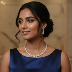 Geometric Crystal Bracelet and Earring Set