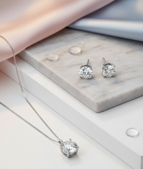 Elegant Solitaire Jewelry Set