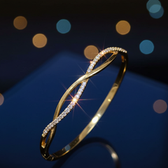 Elegant Infinity Diamond Bangle