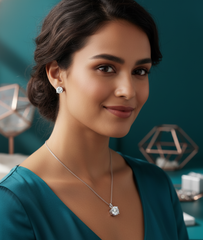 Elegant Solitaire Jewelry Set