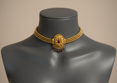 Traditional Multi-Strand Gold Choker Necklace