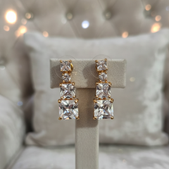 Royal Princess-Cut Diamond Dangler Earrings