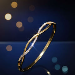 Elegant Infinity Diamond Bangle