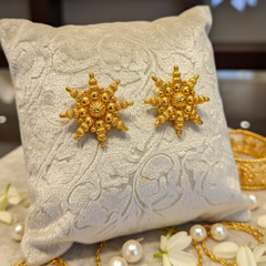 Traditional Gold Stud Earrings