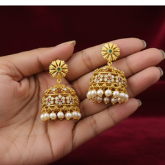 Intricately Designed Traditional Jhumkas