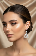 Elegant Teardrop Diamond Dangler Earrings
