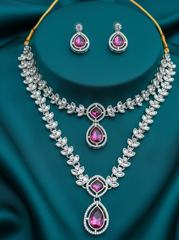 Contemporary Kundan and Pink Stone Choker Set
