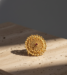Antique Floral Mandala Gold Ring