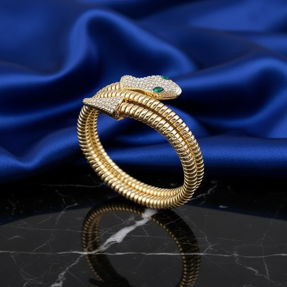 Striking Serpent Bangle: A Symbol of Elegance