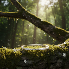 Timeless Double-Row Diamond Eternity Anti-Tarnish Bangle