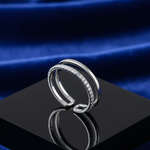 Contemporary Silver-Tone Adjustable Ring